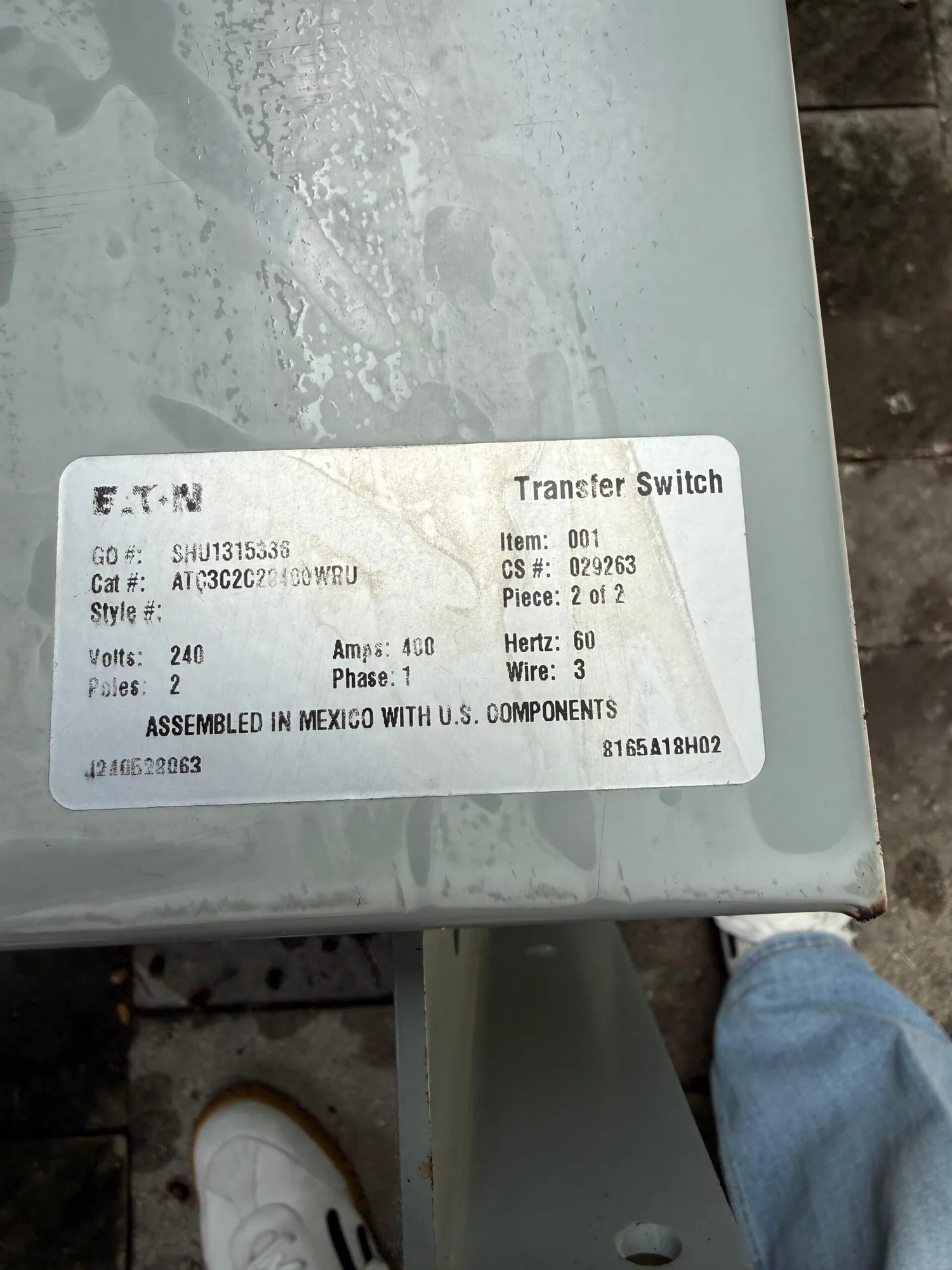 Eaton ATC-300 – 400AMP, 240V Automatic Transfer Switch