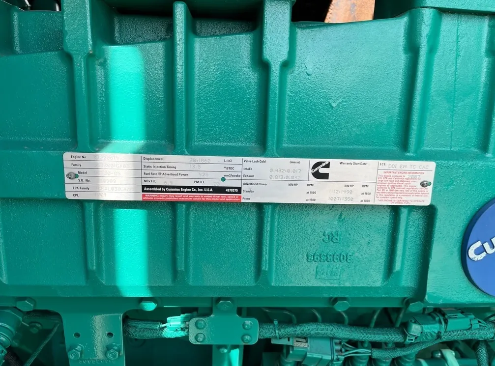 Cummins DQFAA / QST30 – 750KW Tier 2 Diesel Generator Set