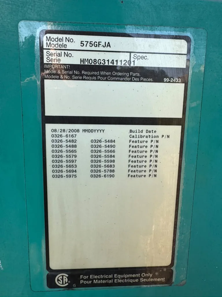 Cummins GTA38 – 600KW Natural Gas Powered Generator Set