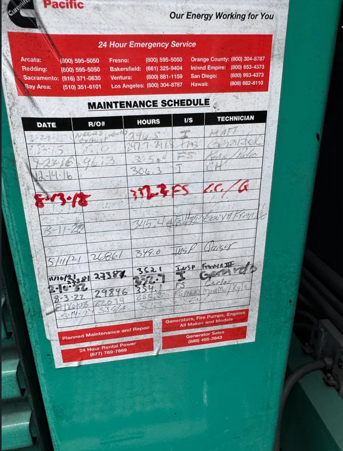 Cummins DFLE/KTA50 – 1500KW Diesel Generator Set (2 Available)