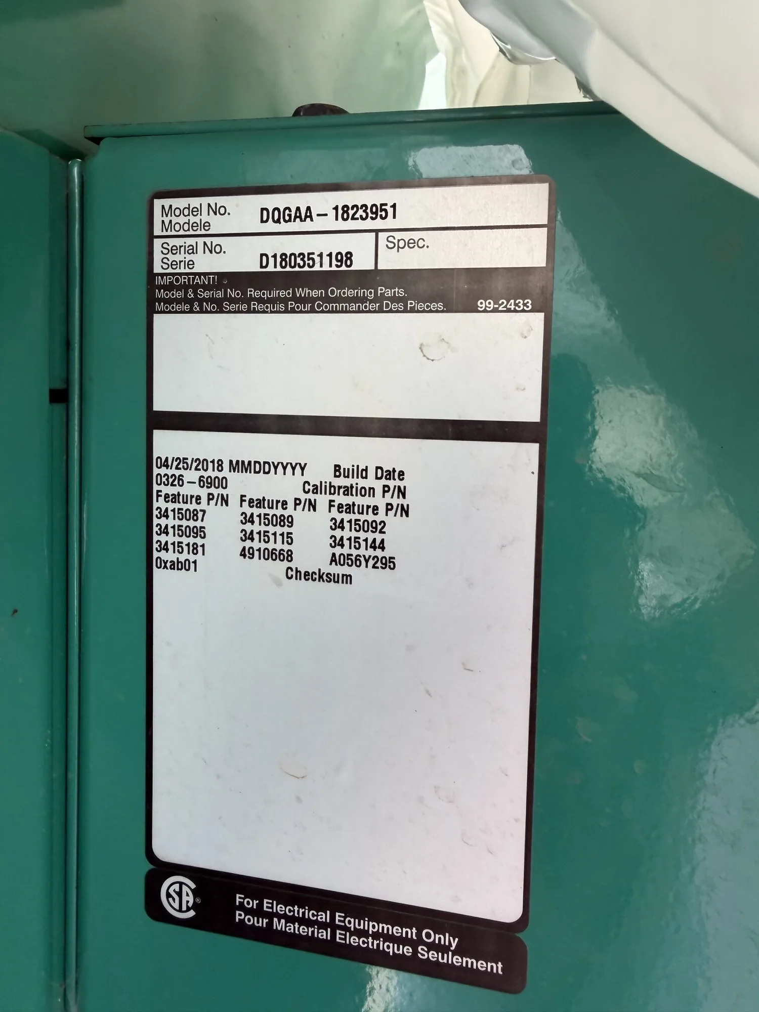 Stamford PI743B Generator End With PowerCommand Digital Panel