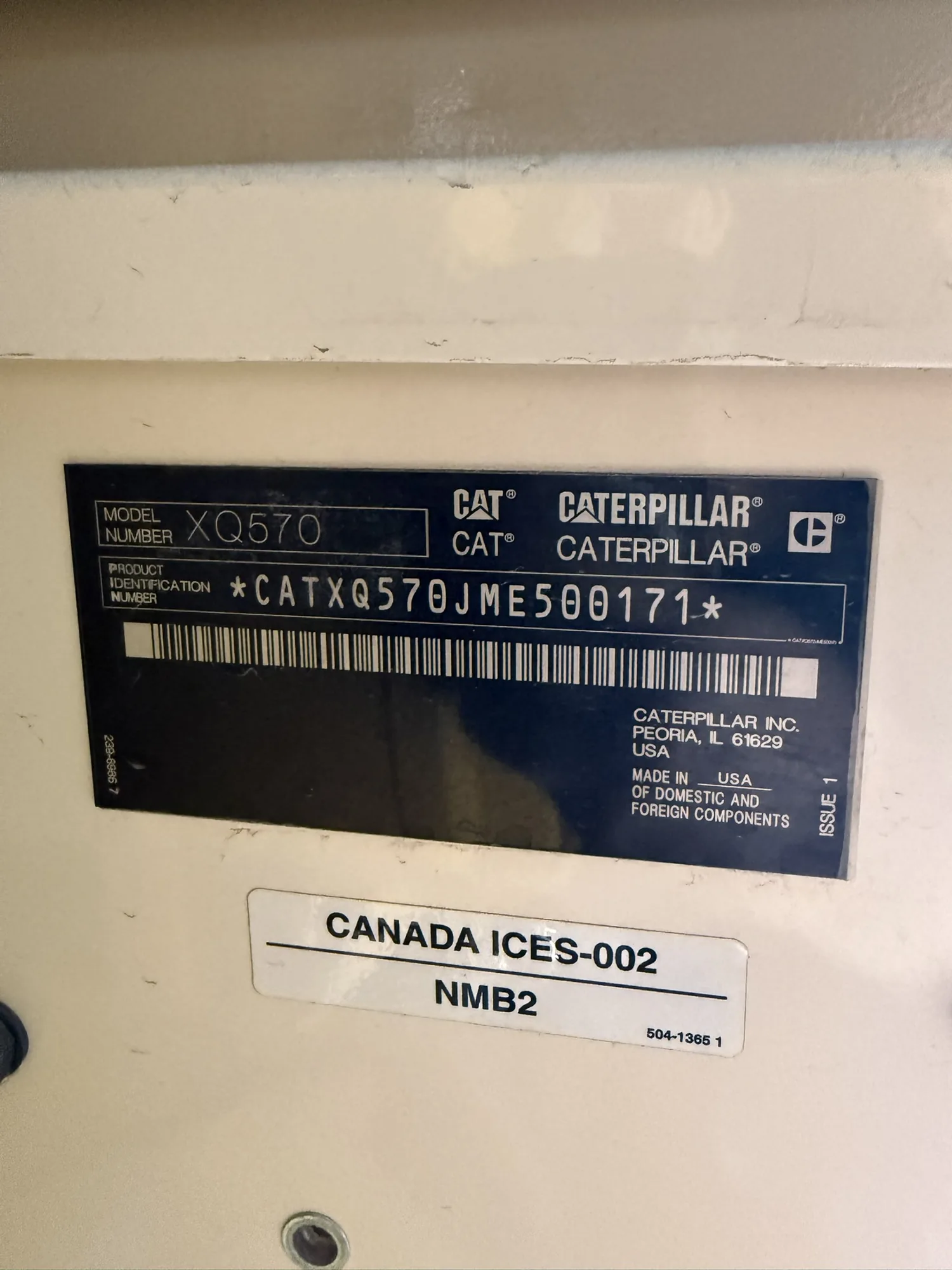 Caterpillar XQ570 – 500KW Tier 4 FINAL/CARB Diesel Generator Set W/Warranty