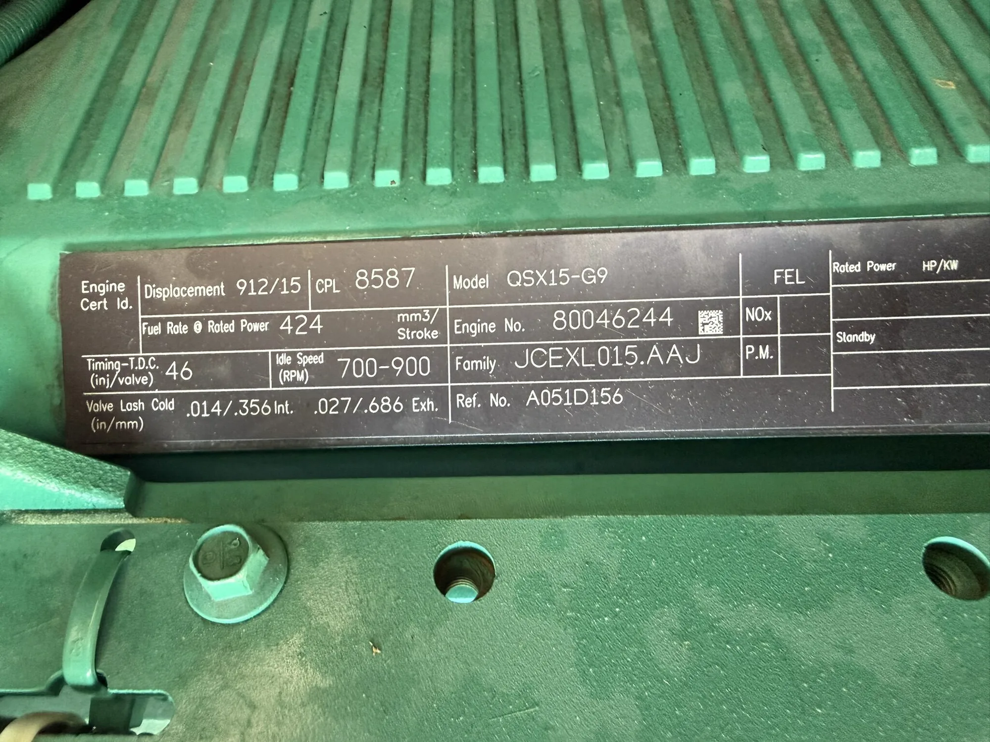 Cummins DFEK / QSX15 – 500KW Tier 2 Diesel Generator Set
