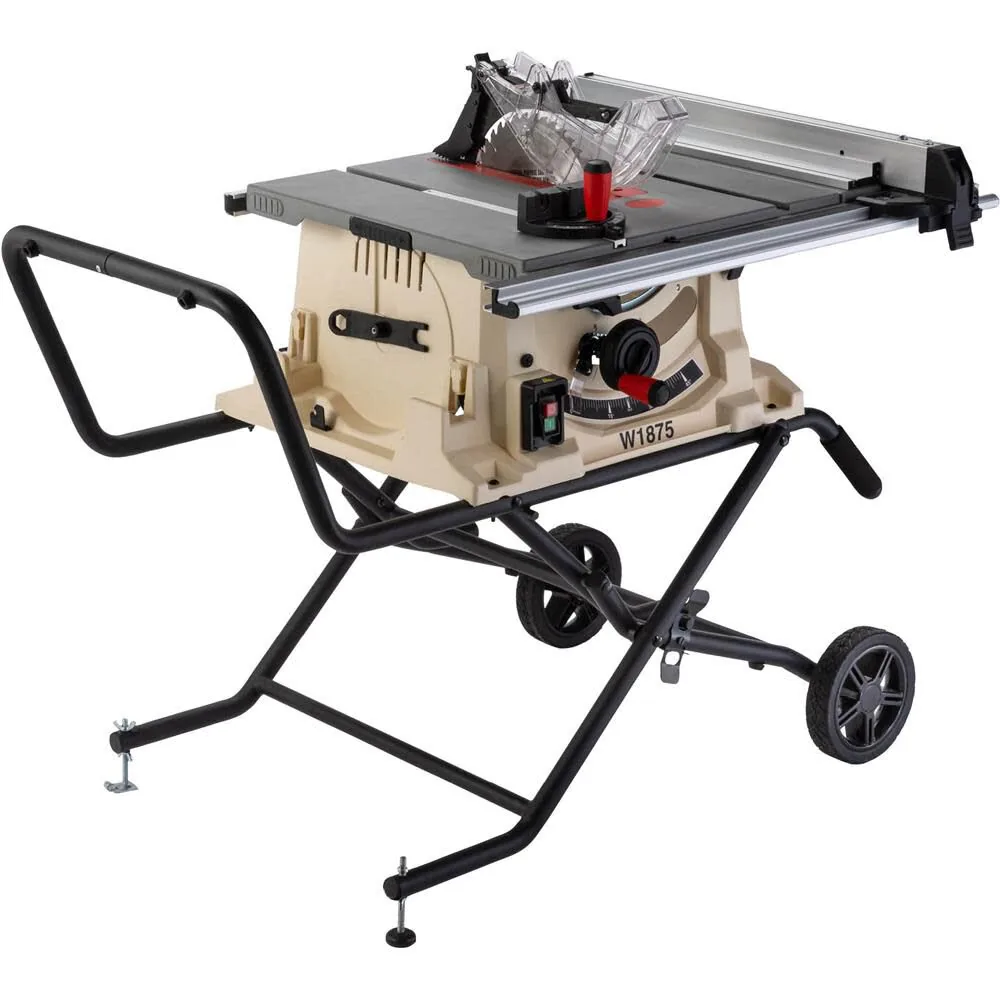 NEW Shop Fox 10 Inch 2 HP Benchtop Table Saw with Stand 120V 1 Phase