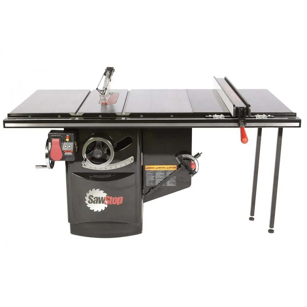NEW Sawstop 10 Inch 3 HP Industrial Cabinet Saw with 36 Inch Fence 230V Single Phase