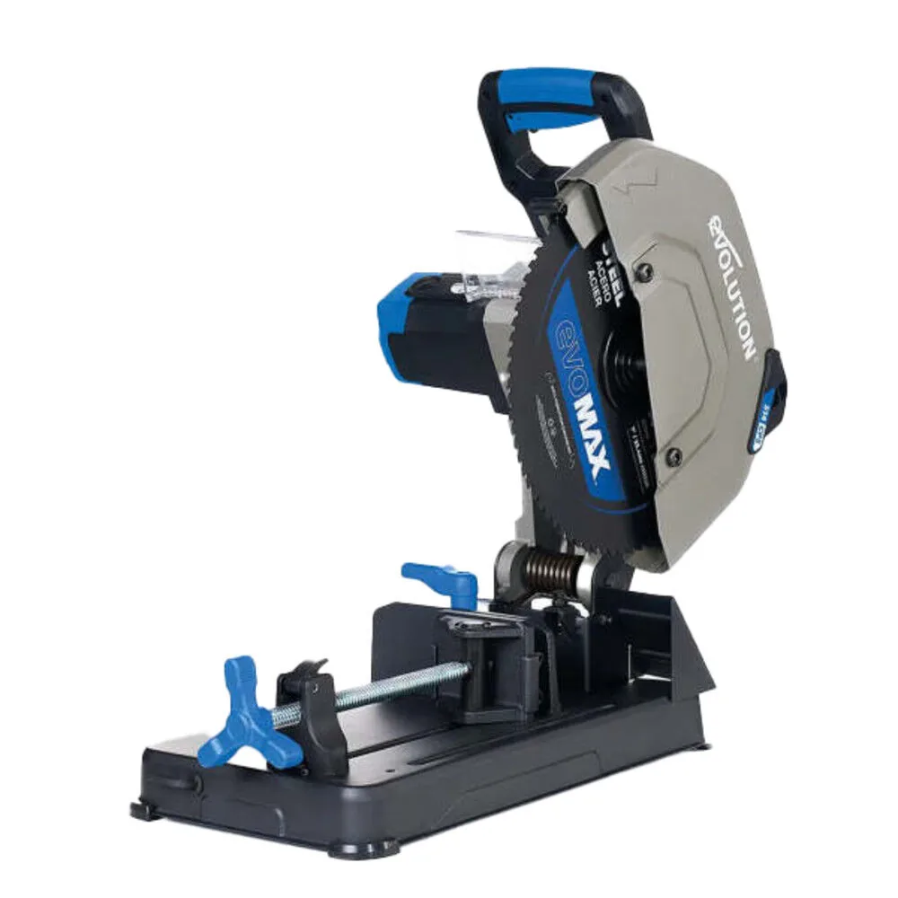 NEW Evolution Power Tools EVOMAX 14 Inch 110V Metal Cutting Chop Saw with Mild Steel Blade