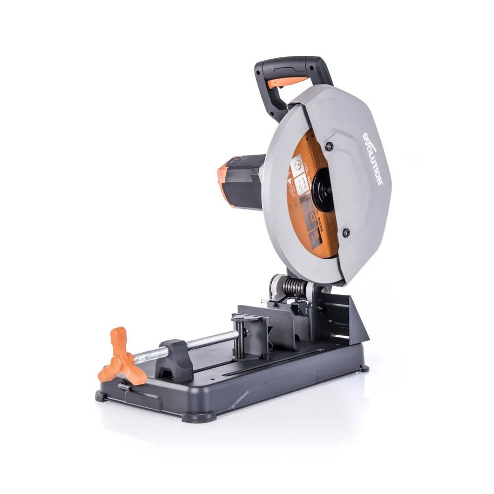 NEW Evolution Power Tools 14 in Chop Saw with TCT Multi-Material Cutting Blade