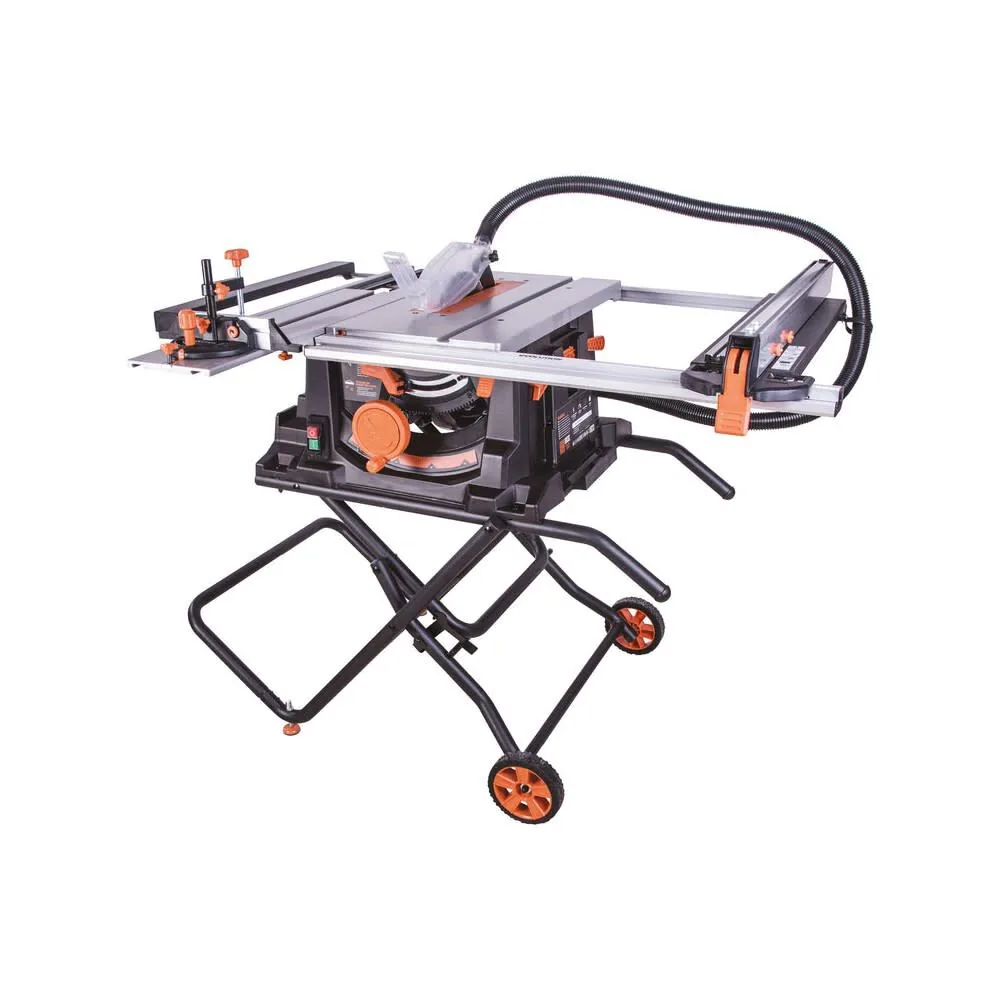 NEW Evolution Power Tools Jobsite Table Saw with Foldable Stand and 10 in Cutting Blade