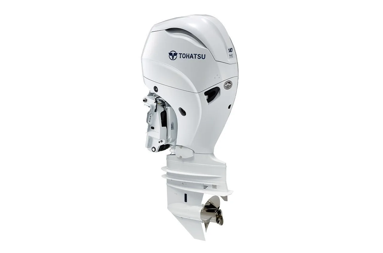 Tohatsu 140HP MFS140AWETCUL White Counter Rotation – 25″ Shaft/Remote