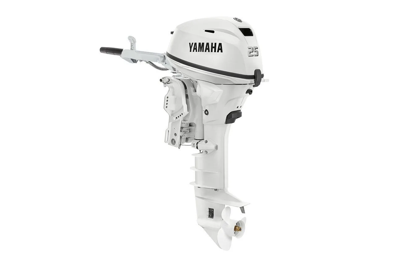 Yamaha 25HP F25LWTHC2 White Outboard Motor – 20″ Shaft