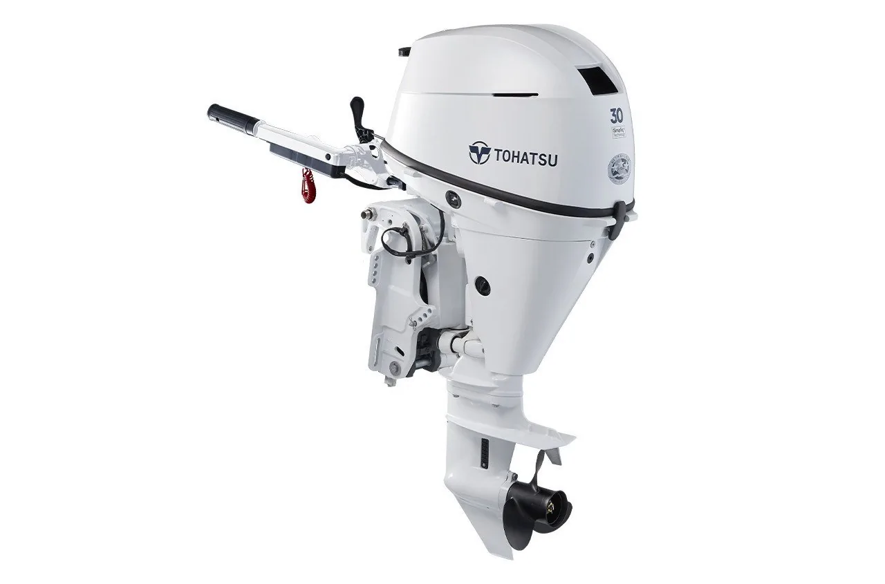 Tohatsu 30HP MFS30DWEFTL 4-Stroke Outboard – 20″ Shaft/Manual Rope