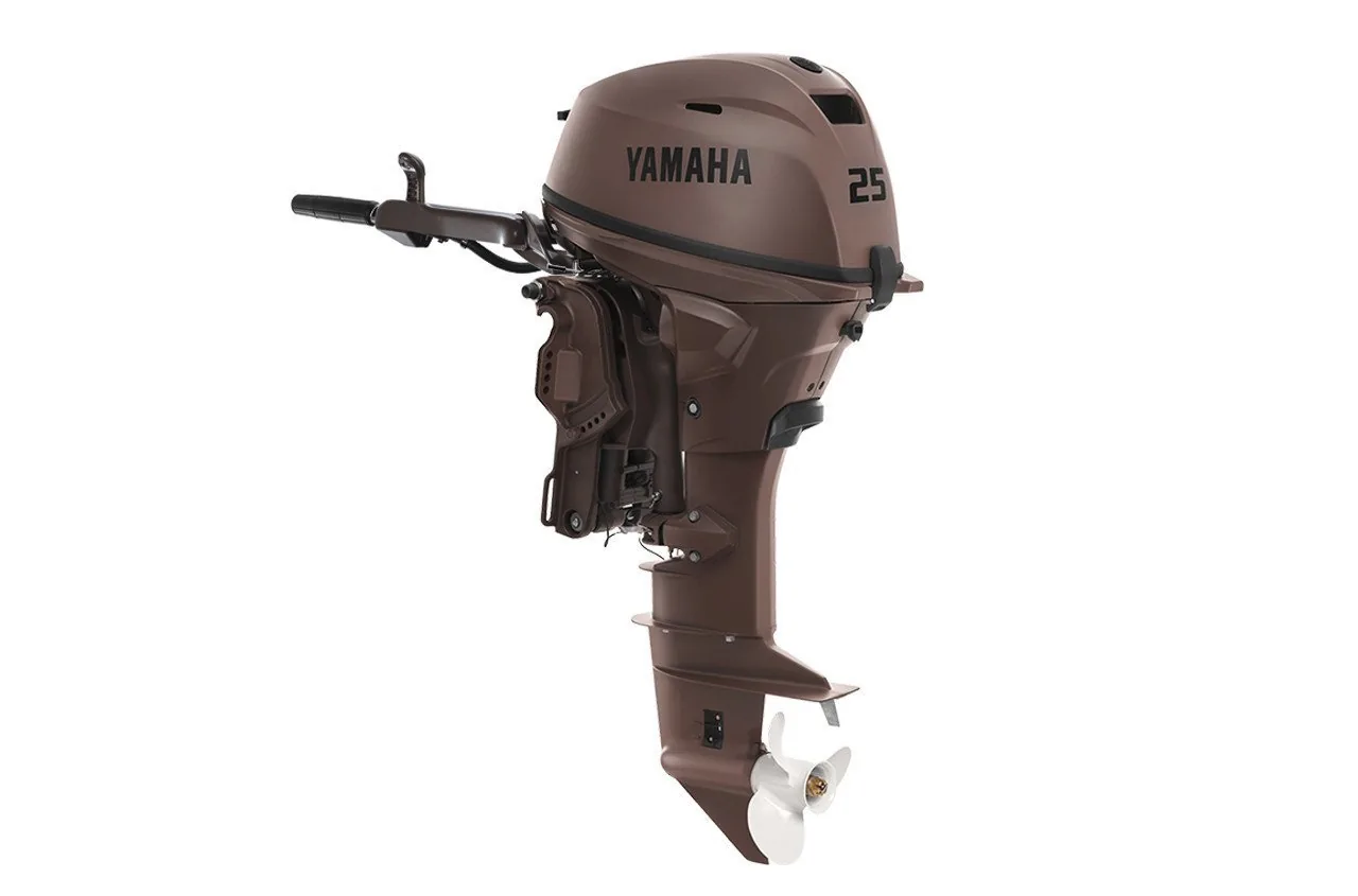 Yamaha 25HP F25LWHC3 Matte Brown Outboard – 20″ Shaft