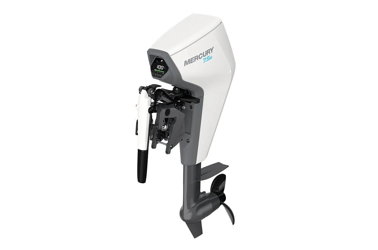 Mercury Avator 7.5ELH Electric Outboard – 3.5HP Equiv, 20″ Shaft
