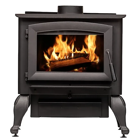 NEW US Stove Wood-Burning Magnolia Stove with Cast-Iron Legs, 2,500 sq. ft., 112,800 BTU