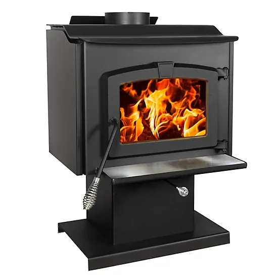 Pleasant Hearth Wood-Burning Stove with Stainless Steel Ash Lip and Blower, 1,800 sq. ft., 56,107 BTU