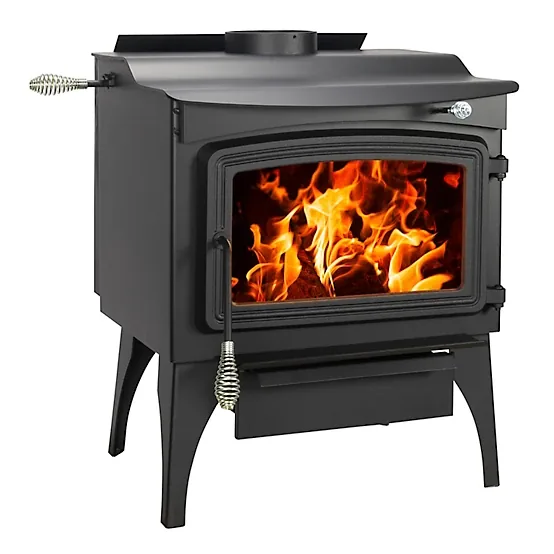 Pleasant Hearth Wood-Burning Stove with Stainless Steel Ash Lip and Blower, 2,200 sq. ft., 91,000 BTU