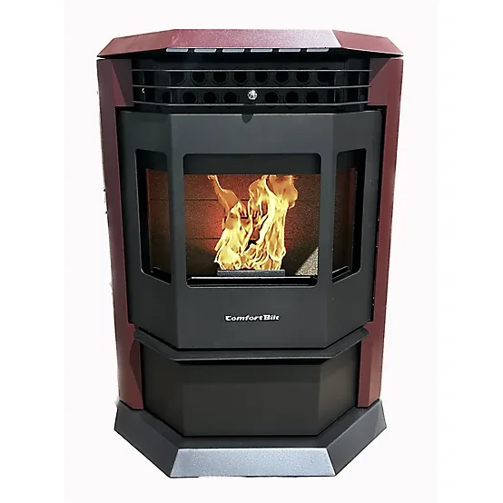 ComfortBilt HP22 Pellet Stove, 2,800 sq. ft., 55 lb. Hopper Capacity, Burgundy