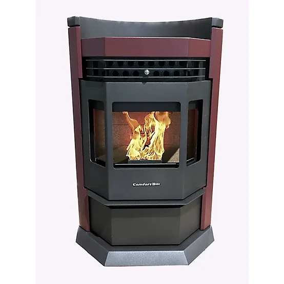 ComfortBilt HP22N Pellet Stove, 2,800 sq. ft., 80 lb. Hopper Capacity, Burgundy