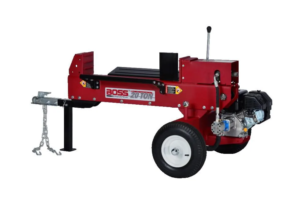 NEW Boss Industrial 20 Ton Dual Action Gas Log Splitter with 6.5 hp 4-Cycle OHV Kohler Engine