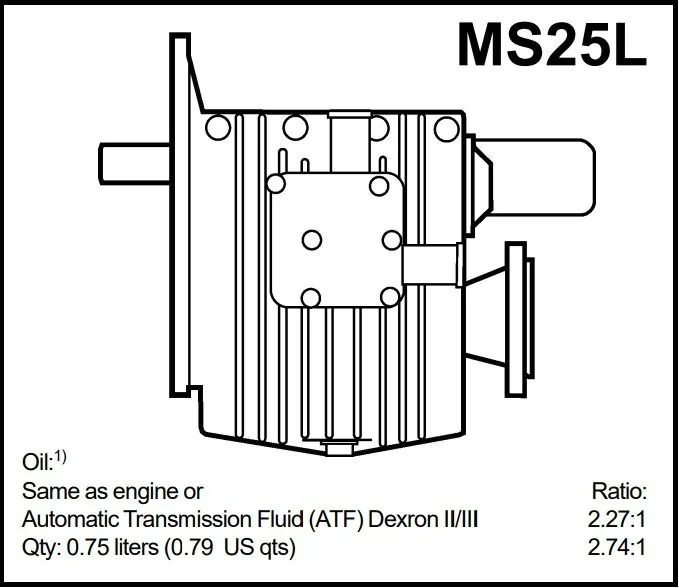 NEW Volvo Penta MS25L 2.27 Marine Gearbox