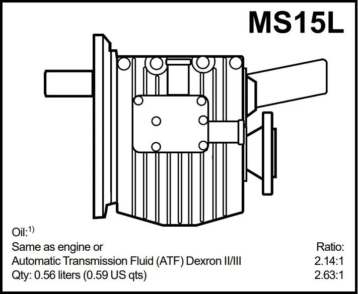 NEW Volvo Penta MS15L 2.14 Marine Gearbox