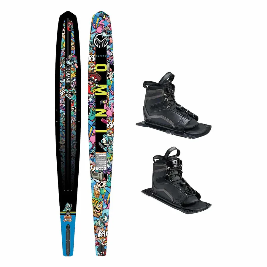 HO Boy’s Future Omni Wacky Toons Slalom Ski w/ Double Stance UltraLite Bindings