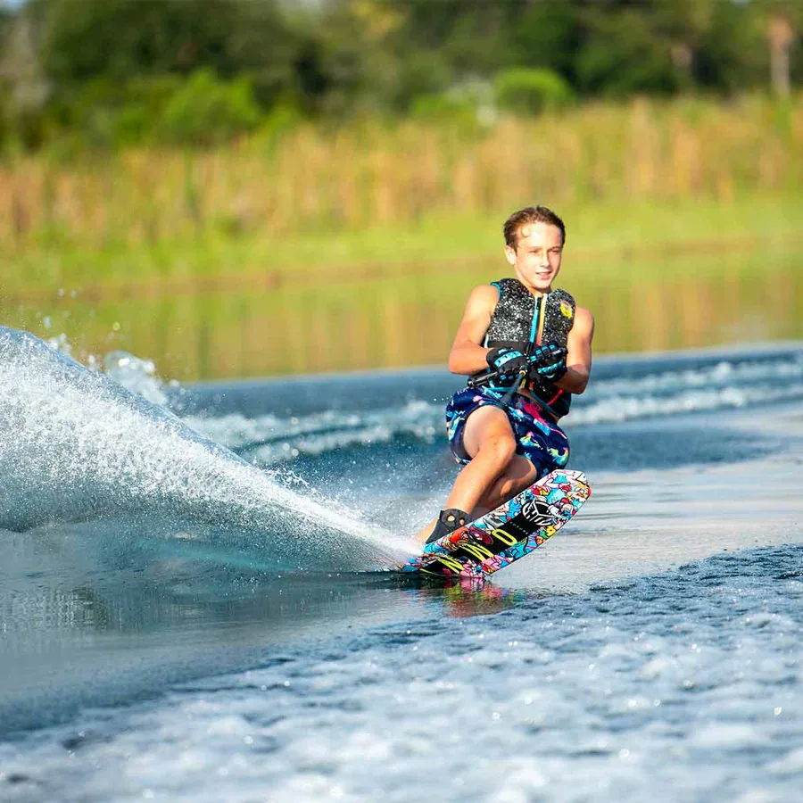 HO Boy’s Future Omni Wacky Toons Slalom Ski w/ Double Stance UltraLite Bindings
