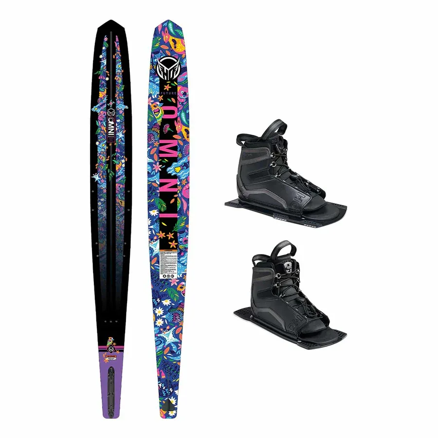 HO Girl’s Future Omni Jungle Slalom Ski w/ Double Stance UltraLite Bindings