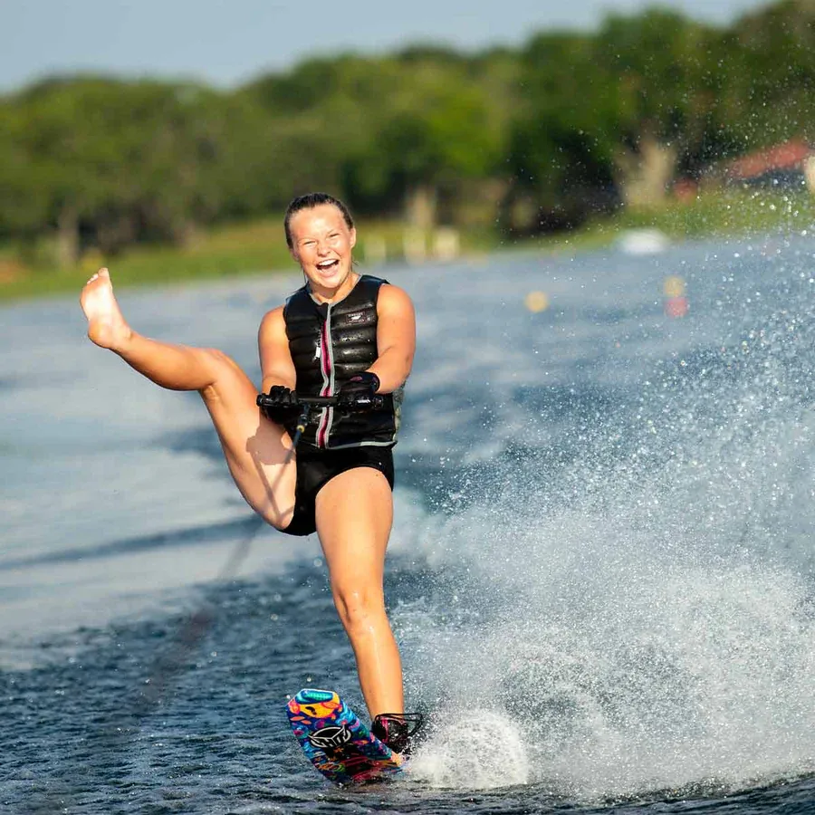 HO Girl’s Future Omni Jungle Slalom Ski w/ Stance UltraLite Binding and Adjustable Rear Toe Plate
