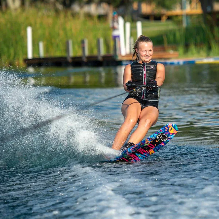 HO Girl’s Future Omni Jungle Slalom Ski w/ Stance UltraLite Binding and Adjustable Rear Toe Plate