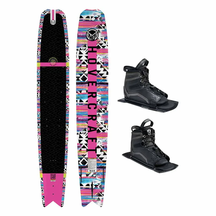 HO Women’s Hovercraft Tribal Pink Slalom Ski w/ Double Stance UltraLite Bindings