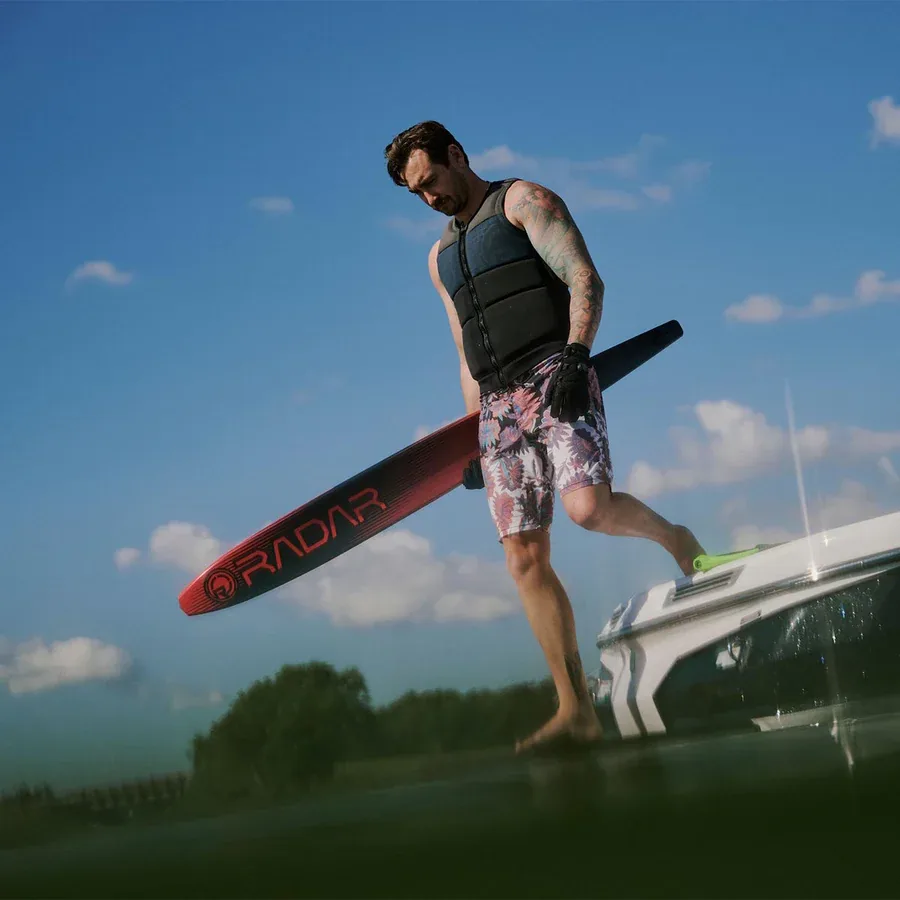Radar Vapor Pro Build Slalom Ski – Race Red