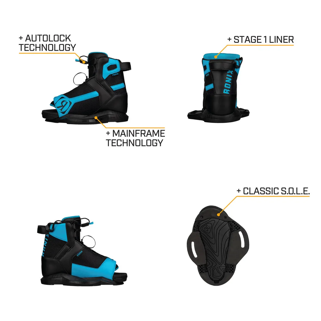 Ronix Kid’s Vision Wakeboard Bindings