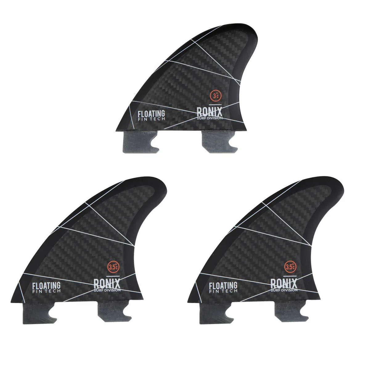 Ronix Floating Surf Fin-S Fiberglass – 3 Pack
