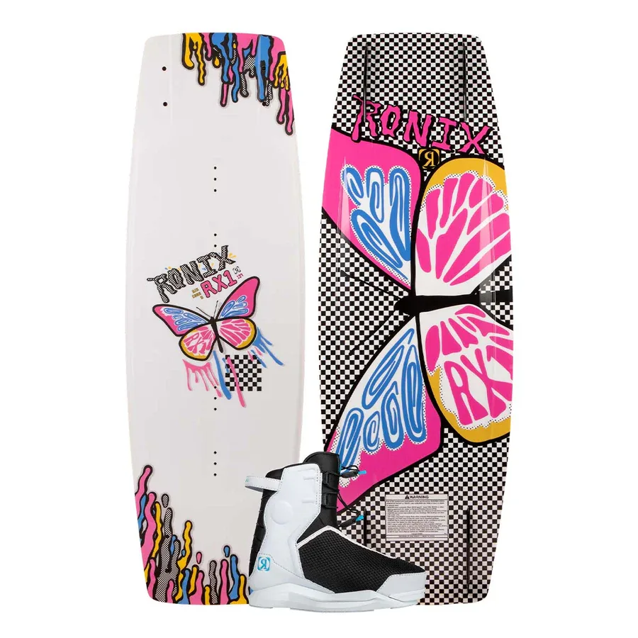 Ronix Girl’s RX1 Wakeboard w/ Kid’s Vision Pro Bindings