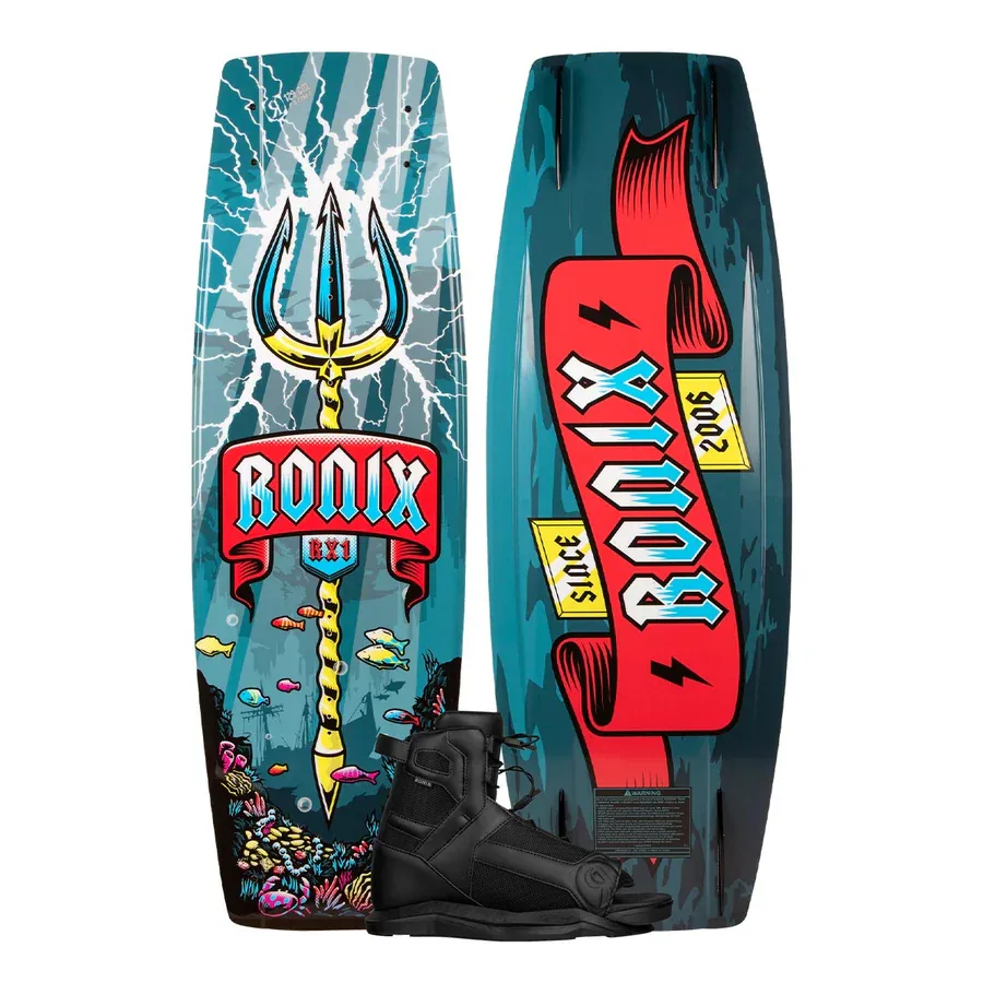 Ronix Boy’s RX1 Wakeboard w/ Kid’s Divide Bindings