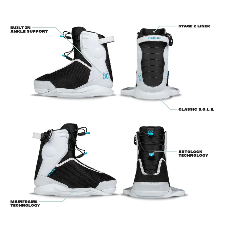 Ronix Girl’s Krush Wakeboard w/ Kid’s Vision Pro Bindings