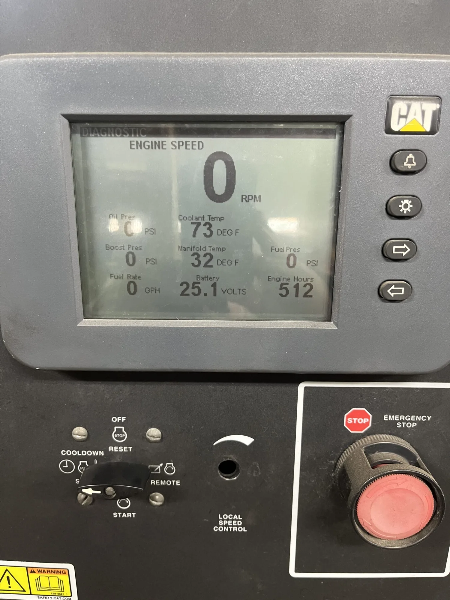 Low Hour Caterpillar 3512B HD 1675HP Tier 1 Diesel Marine Engine