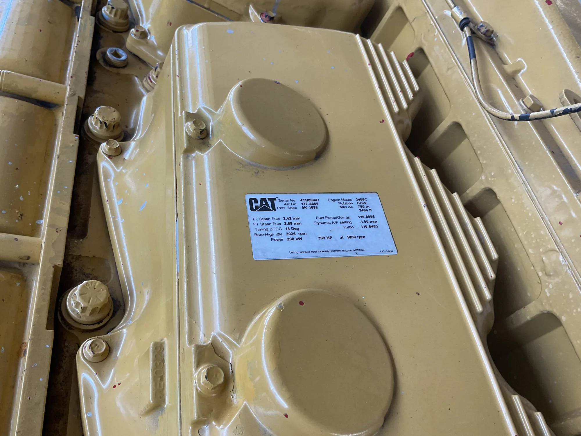 Good Used Caterpillar 3406C DI-TA 399HP  Diesel Marine Engine