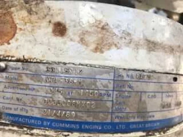 Rebuilt Cummins KTA-38-M 1045HP  Diesel Marine Engine