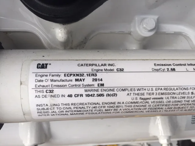 Low Hour Caterpillar C32 ACERT 1900HP Tier 3 Diesel Marine Engine