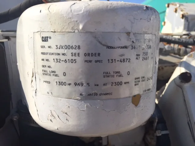 High Hour Runner Caterpillar 3412C DITTA 1300HP  Diesel Marine Engine