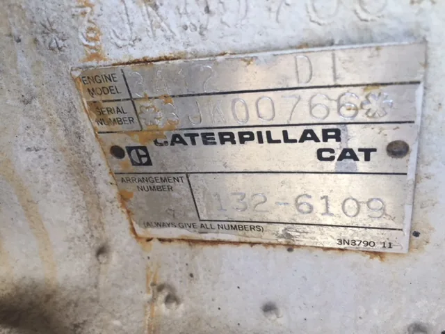 High Hour Runner Caterpillar 3412C DITTA 1300HP  Diesel Marine Engine