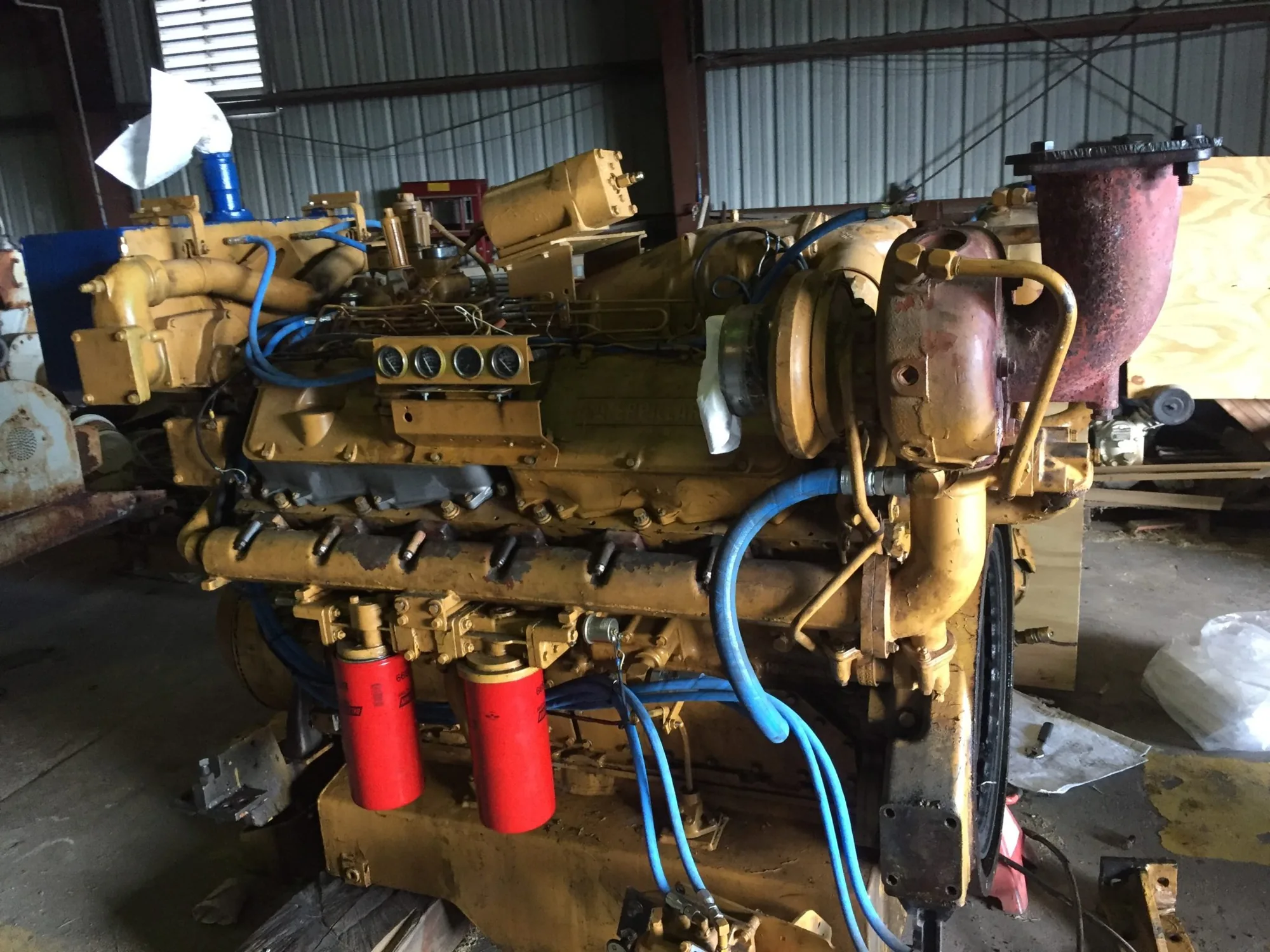 Good Used Caterpillar 3412 DITTA 625HP Tier 1 Diesel Marine Engine