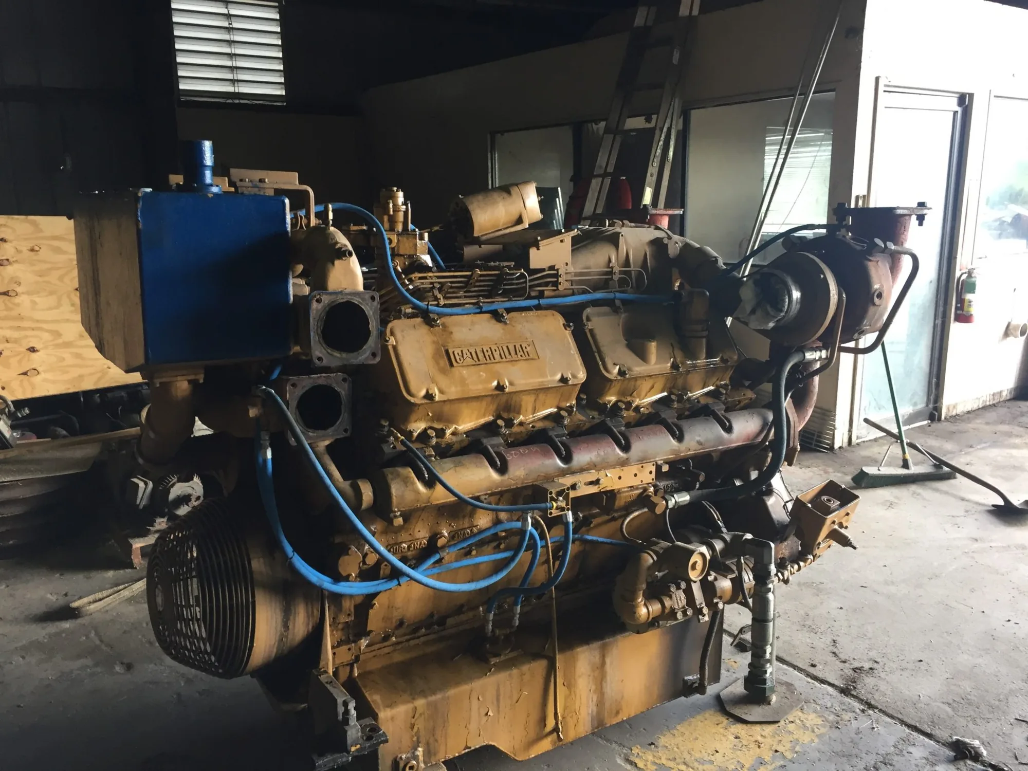 Good Used Caterpillar 3412 DITTA 625HP Tier 1 Diesel Marine Engine