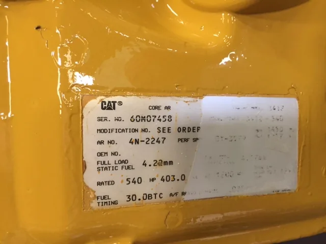 Rebuilt Caterpillar 3412 DIT 540HP  Diesel Marine Engine
