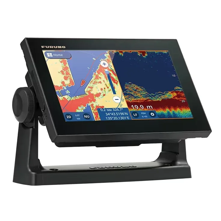 Marine GPS chartplotter displayed for navigation planning